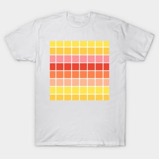 Checkered pattern in warm retro yellow colors T-Shirt